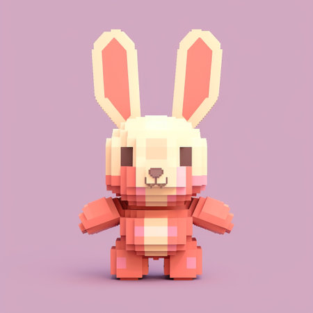 learn how to create a cute rabbit character in minecraft using pixel art techniques. this tutorial will guide you through the process step-by-step. ai generatedの素材