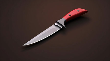 craft a knife with a sleek and simple design inspired by the 1980s. perfect for collectors and outdoor enthusiasts alike. ai generatedの素材