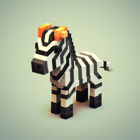 learn how to make a cute zebra character using minecraft pixel art techniques. this tutorial will guide you through the process step-by-step. ai generatedの素材