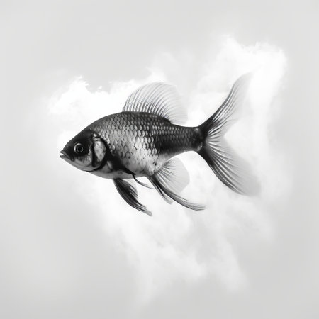 experience the bold and innovative strokes of a minimalist artist who captures the lifelike accuracy of fish in black and white. appreciate the abstract minimalism and hyper-realistic atmospheres of each piece, framed to perfection with a keen eye for detail. rim light adds an extra touch of depth and dimension to these stunning works of art. ai generatedの素材