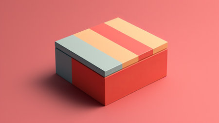 bring back the retro vibes with a sleek and simple box design that pays homage to the 1980s. keep it minimal and stylish. ai generatedの素材