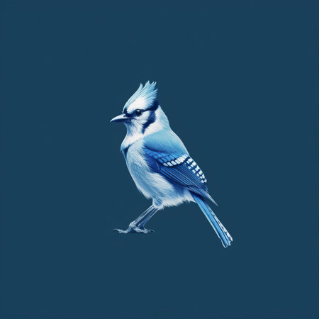 this sketch features a blue jay with a green and white color palette, captured in a side view with its head in motion. the thick lines and minimalism of the sketch make it a standout piece of art. the sketch is of the best quality and is available in 8k resolution. ai generatedの素材