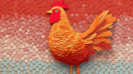 get inspired by lowell herrero's iconic chicken art and create your own masterpiece in his style. use bold colors and playful shapes to bring your chicken to life. ai generatedの素材