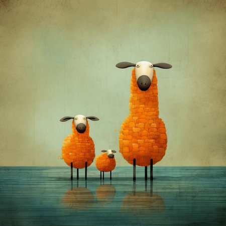 enjoy the hilarious sheep comics featuring the top 31 orange dolphin funny moments. the comics are created in the style of didier lourenco, a minimalist painter known for his vector art. the comics also feature the unique stipple technique of john riley. check out the flickr page for more amazing artwork by andy kehoe, who uses toy-like proportions in his illustrations. ai generatedの素材