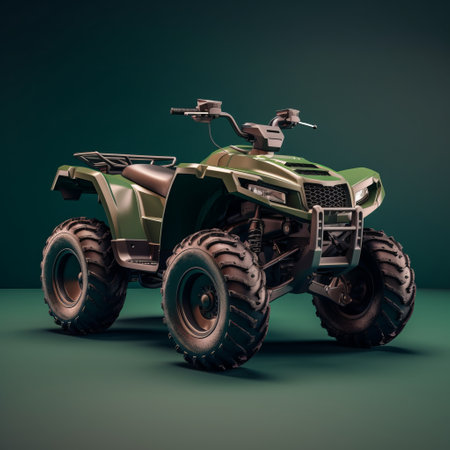 experience award-winning advertising and commercial photography with this epic shot of an atv. captured using a hasselblad camera with iso 100, the photo features professional color grading, soft shadows, clean sharp focus, and high-end retouching. the wide angle and realistic render in vray at 8k resolution showcase sharp details and an epic shooting experience. ai generatedの素材