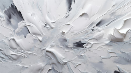 get creative and make a unique abstract painting using only white colors. incorporate mind-bending patterns and focus stacking techniques to achieve a neo-expressionist style. draw inspiration from bts and their artistic approach to create a one-of-a-kind piece. ai generatedの素材