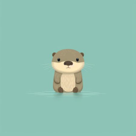 experience the beauty of japanese minimalism through stunning photography of an adorable otter. with 32k resolution, every detail is captured in breathtaking clarity. ai generatedの素材