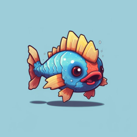 learn how to make a cute fish character using pixel art techniques in minecraft. this tutorial will guide you through the process step-by-step. ai generatedの素材