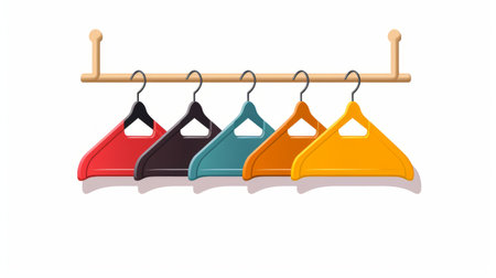 this high-quality digital art features a versatile hanger design in multiple colors, perfect for modern or minimalist wall art. with 300 dpi and 8k resolution, this vintage-inspired illustration boasts ultra details and is suitable for printing. the white background makes it easy to incorporate into any design project. ai generatedの素材