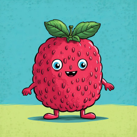 learn how to draw a cute and whimsical raspberry in the beloved animation style of studio ghibli. follow step-by-step instructions and create your own masterpiece!, ai generatedの素材