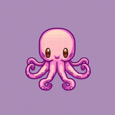 learn how to make a cute octopus character in minecraft using pixel art techniques. this tutorial will guide you through the process step-by-step. ai generatedの素材