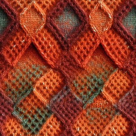 this high-quality rust-colored knitted fabric is perfect for creating cozy and stylish garments. the warm tones of the rust palette make it a great choice for fall and winter fashion. ai generatedの素材