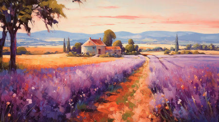 experience the beauty of nature in provence with a visit to the stunning orchid field. marvel at the vibrant colors and delicate petals of these exquisite flowers as you take in the fresh morning air. ai generatedの素材