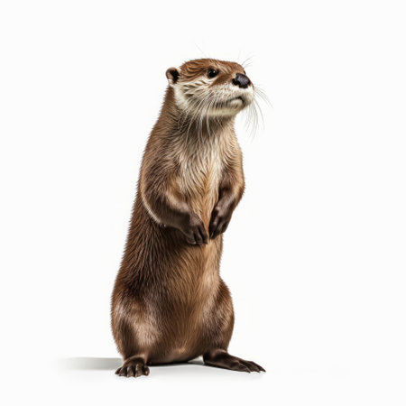 this otter photo is captured with a 16mm lens and features extremely high resolution, anti-aliasing, and ambient shading. the image is enhanced with hdr super detail and rendered with opengl and glsl shaders, resulting in a stunningly photorealistic quality. the soft lighting, pro photo gb, and moody, cinematic, and accent lighting techniques used in the photo create a beautiful and ultra-sharp image. ai generatedの素材