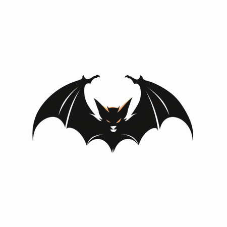 design a series of bat logo silhouettes from the side on a white background. ai generatedの素材