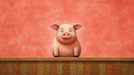 get inspired by lowell herrero's iconic pig art and create your own masterpiece in his style. use bold colors and playful shapes to bring your pig to life. ai generatedの素材