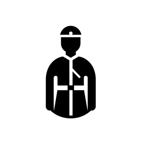 this is a pictogram of a soldier created in the isotype style of gerd arntz, a renowned dutch artist and designer. isotype is a visual language system that uses pictograms to convey complex information in a simple and concise manner. ai generatedの素材