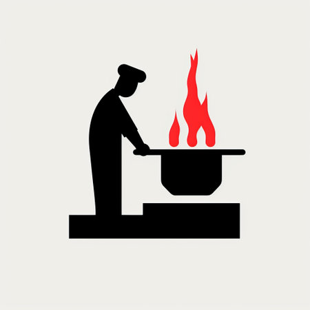 this is a pictogram of a cook created in the isotype style by gerd arntz, a german artist and designer known for his contribution to the development of modern pictograms. ai generatedの素材