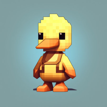 learn how to make a cute duck character using minecraft pixel art techniques. this tutorial will guide you through the process step-by-step. ai generatedの素材