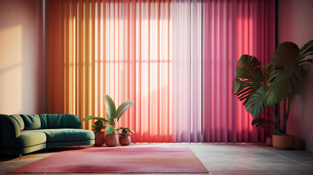 learn how to create a stylish curtain with a minimalist 1980s design using simple materials and techniques. perfect for adding a retro touch to any room. ai generatedの素材