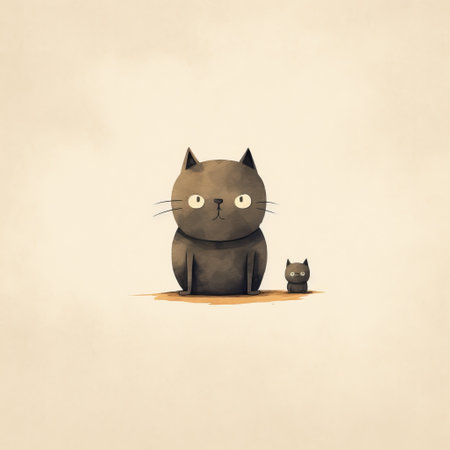 this art piece by jon klassen features a cat with its hand in its mouth, accompanied by a snicker emoji. the artwork has no background, making the cat the main focus. ai generatedの素材