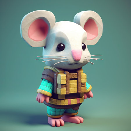 learn how to create a cute mouse character in minecraft using pixel art techniques. this tutorial will guide you through the process step-by-step. ai generatedの素材