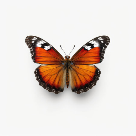 experience the impressive realism of an 8k uhd butterfly on a white background, rendered in the iconic pixar style. ai generatedの素材