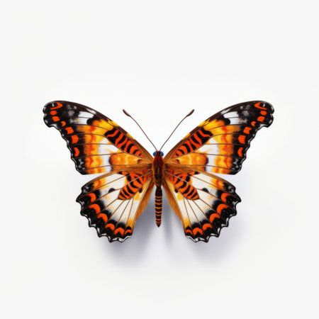 this impressive and realistic butterfly is captured in 8k uhd resolution on a white background, reminiscent of pixar animation. perfect for nature enthusiasts and animation lovers alike. ai generatedの素材