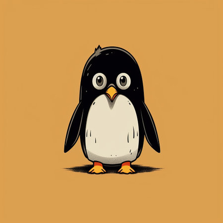 experience the world of penguin dead rabbit, a comic featuring adorable characters with black outlines and crossed eyes. this minimalist comic is sure to make you smile!, ai generatedの素材