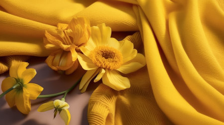 design a minimalist style image of a heptagon cashmere pattern in daffodil color scheme. ai generatedの素材