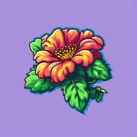 enjoy the vibrant colors of this 2d pixel art flower created by pixelplantmaster. perfect for indie game assets, this retro-style illustration features crisp pixel edges and a nostalgic aesthetic on a white ground. ai generatedの素材