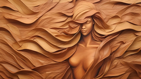 this high-quality canvas fabric comes in a beautiful medium brown color. perfect for creating durable and stylish bags, jackets, and home decor items. ai generatedの素材