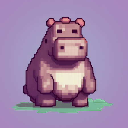 learn how to make a cute hippopotamus character in minecraft using pixel art techniques. this tutorial will guide you through the process step-by-step. ai generatedの素材