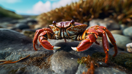 experience the thrill of crab running in stunning detail with the canon eos r3. this ultra sharp camera captures every movement of these fascinating creatures in ultra hd, hdr, and 8k resolution. get ready for an immersive cinematic experience like no other. ai generatedの素材
