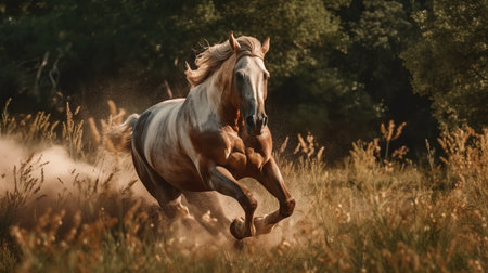 experience the thrill of horse running in stunning detail with the canon eos r3. this cinematic footage is captured in ultra hd, hdr, and 8k resolution, providing an ultra-sharp and immersive viewing experience. ai generatedの素材