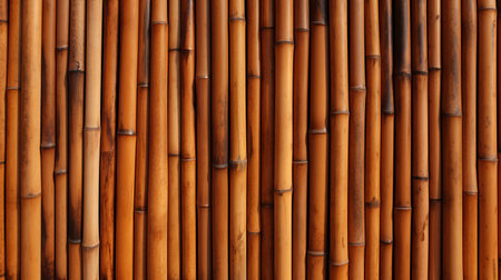 bamboo is a versatile and eco-friendly material that is becoming increasingly popular in home decor. the medium brown color of bamboo adds warmth and texture to any space, while its durability and sustainability make it a smart choice for furniture, flooring, and more. ai generatedの素材