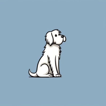 this is a simple and cute line art of a dog, perfect for any dog lover. the minimalistic design makes it easy to use in a variety of projects. ai generatedの素材