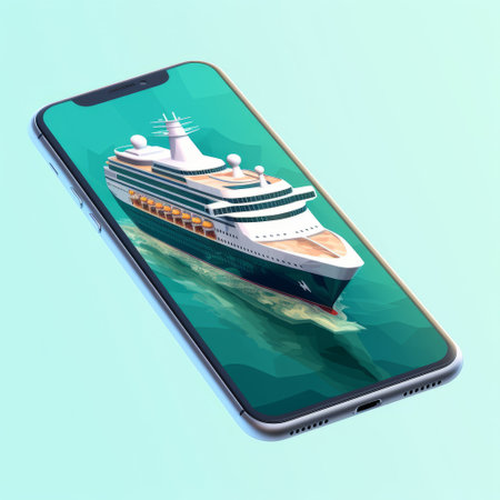 easily search for and book your ferry using our user-friendly vector app. with a sleek 6:6 design, you'll have access to all the information you need to plan your trip. ai generatedの素材