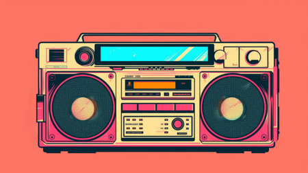 learn how to create a retro-inspired boombox with a sleek and minimalist design using simple materials and tools. perfect for music lovers who appreciate vintage aesthetics. ai generatedの素材