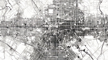 this poster features a street map of philadelphia with a white background and black lines. perfect for decorating your home or office. ai generatedの素材