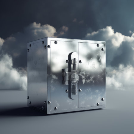 a secure and reliable solution for cloud computing storage, the encrypted steel box ensures maximum protection for sensitive data. with its advanced encryption technology, it guarantees data privacy and security. ai generatedの素材