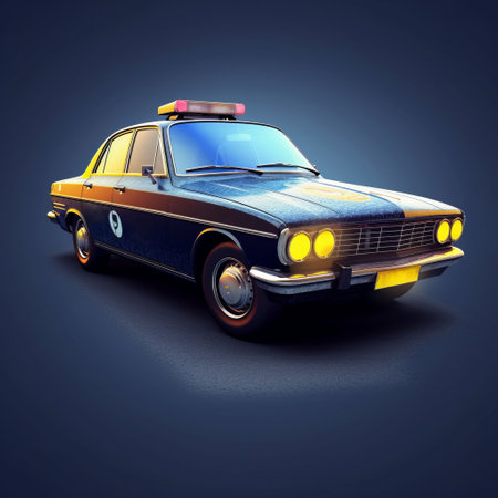 our app allows you to locate your police car using augmented reality technology. with vector style graphics, the app provides an accurate and easy-to-use interface for finding your vehicle. ai generatedの素材