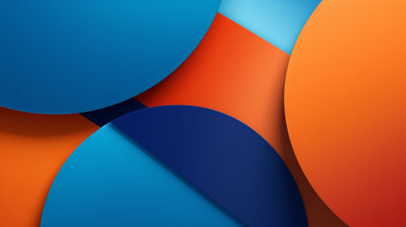 this design showcases the beauty of simplicity with an elegant touch, featuring the stunning combination of cobalt blue, orange, and turquoise. ai generatedの素材