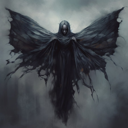 a magical creature known for its dark and terrifying presence, the dementor, has been transformed into a beautiful butterfly. the transformation has left many in awe and wonder, as the creature's once ominous aura has been replaced with a sense of tranquility and grace. ai generatedの素材