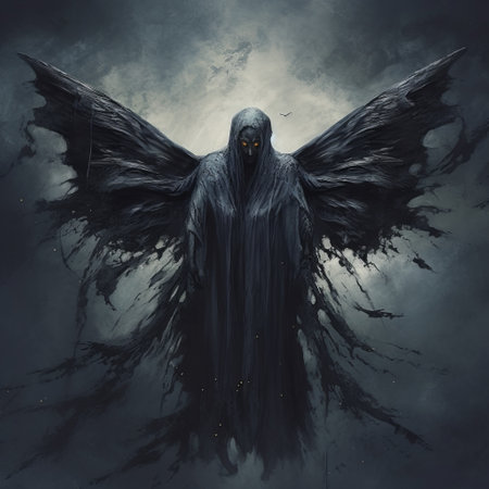 a magical creature known for its dark and terrifying nature, the dementor, has been transformed into a beautiful butterfly. the transformation has left many in awe and wonder, as the creature's once ominous presence has been replaced with a delicate and graceful one. ai generatedの素材
