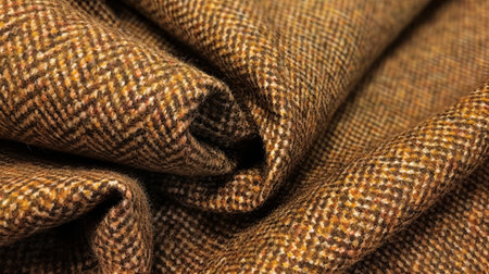 tweed in medium brown is a versatile and durable fabric that has been a staple in fashion for decades. its unique texture and warm color make it perfect for fall and winter clothing, and it can be dressed up or down for any occasion. ai generatedの素材