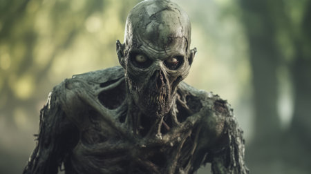 this zombie hd wallpaper features a highly-detailed character design with nature-inspired camouflage, captured in the style of zeiss otus 85mm f14 apo planar t and rendered using vray tracing technology. the selective focus adds depth to the image, while the 32k uhd resolution ensures stunning clarity and detail. created by ingrid baars, this wallpaper is perfect for horror enthusiasts and fans of high-quality digital art.の素材