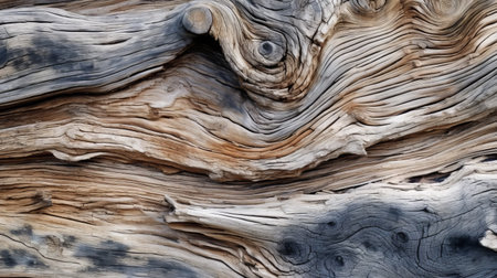 the old rotting wood in this image showcases its unique lines and creases in a style that features wavy lines and organic shapes. the nature-based patterns are captured beautifully through the lens of a canon eos 5d mark iv and elba damast. the nature-inspired shapes and fluid figuratism of the wood are highlighted in this image, which was also captured using a ricoh r1. aiの素材