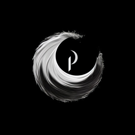 this papillon sc logo features ethereal brushstrokes in a moody black and white color scheme. the design incorporates time-lapse photography, spirals, and curves, as well as poured paint. the logo also includes precise nautical details and a poolcore aesthetic. ai generatedの素材