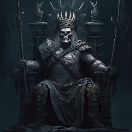 "throne of wrath" is a collection of high definition artworks featuring skull motifs in dark silver and dark gray tones, inspired by the style of anton semenov and dmitry vishnevsky. the playstation 5 screenshot showcases the neo-dadaist approach of george stefanescu. these stunning pieces are perfect for those who appreciate the darker side of art and want to add a touch of edginess to theirの素材